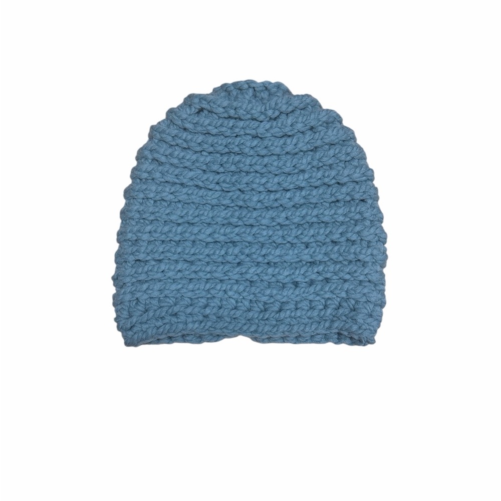 Cozy light sage Knit Beanie choice of Pom Pom color